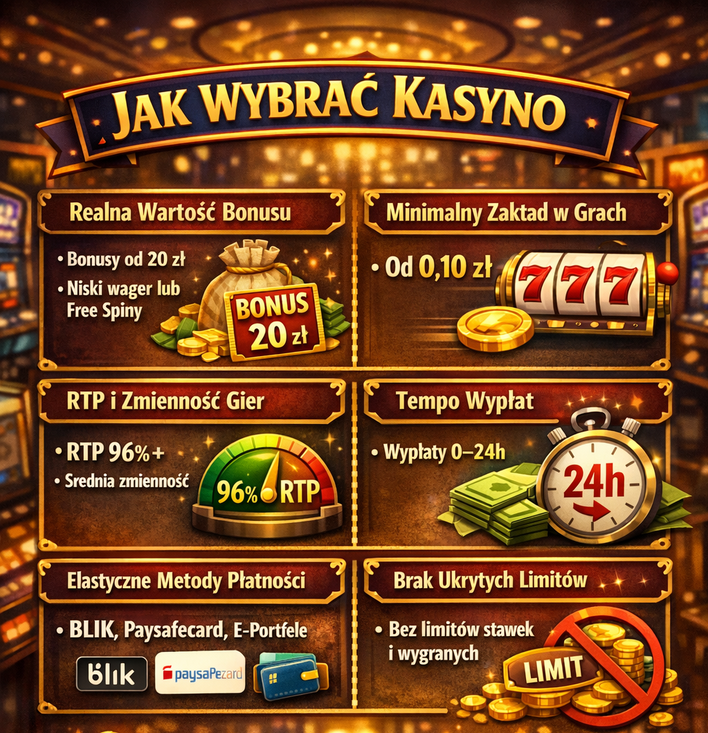 Jak wybrać kasyno przy depozycie 20 zł