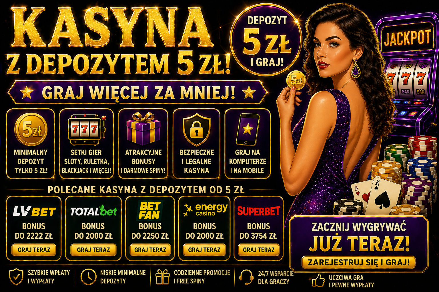 Kasyna z depozytem 5 zł
