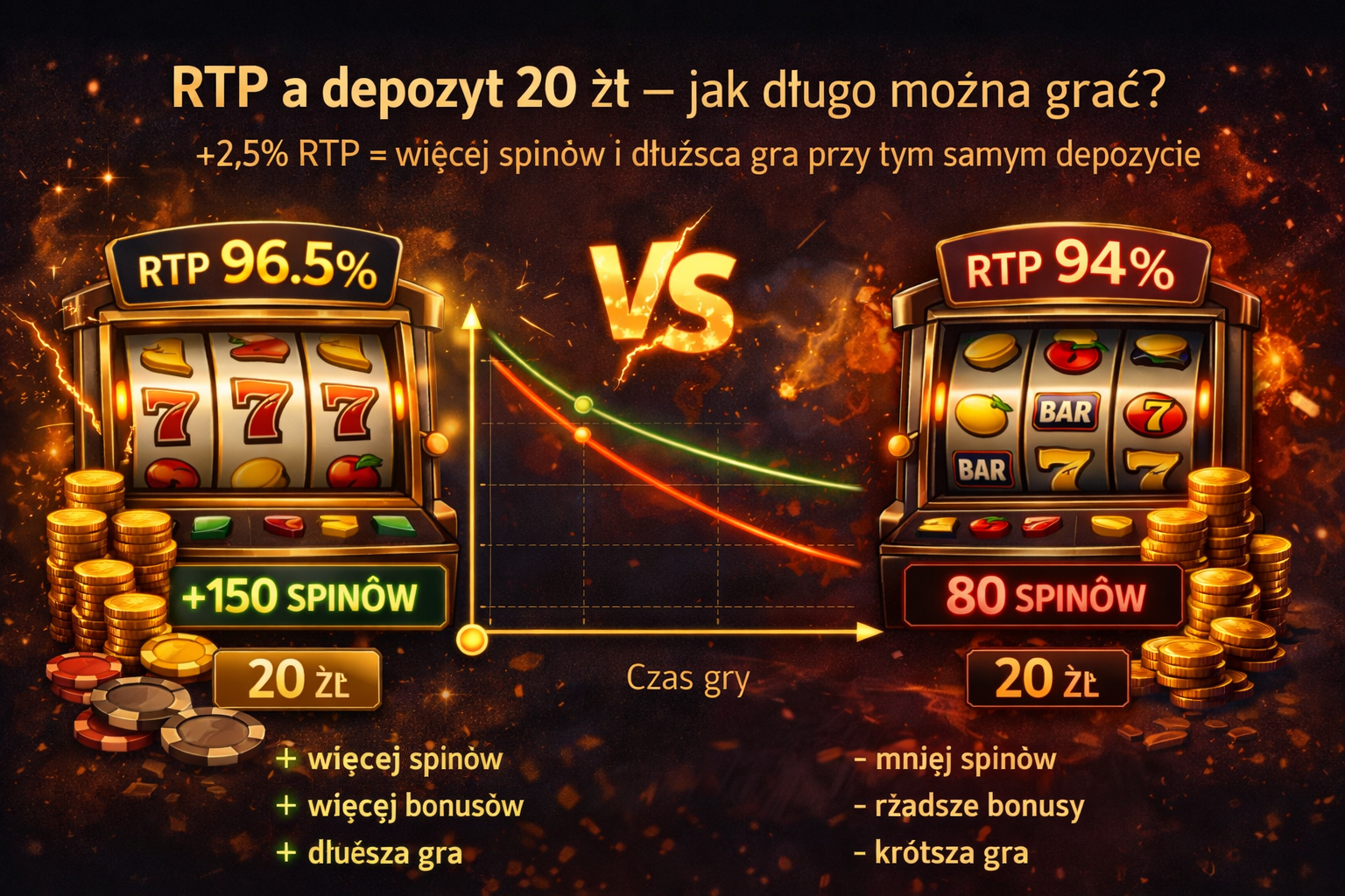 RTP przy depozycie 20 zł